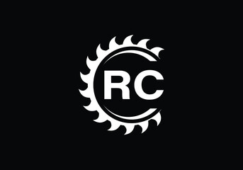 Initial Monogram Letter R C Logo Design Vector Template. R C Letter Logo Design