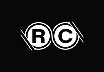 Initial Monogram Letter R C Logo Design Vector Template. R C Letter Logo Design