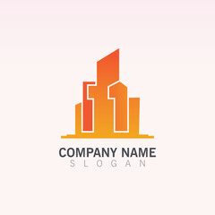 Building Creative construction logo design vector template