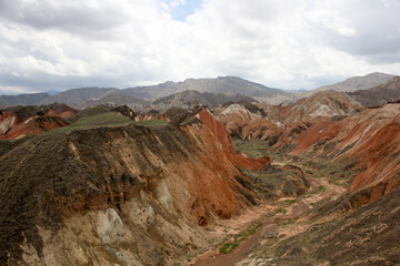 中国，甘南，丹霞地貌，山川