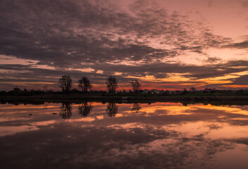 Fototapeta na wymiar Sunset Reflections 