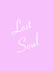 Fototapeta na wymiar Lost soul text written on abstract background with colorful pattern, graphic design illustration wallpaper