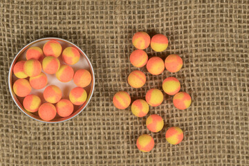 Boilies, fishing baits, close up, Fishing baits for carp.