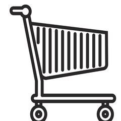 shopping cart sign icon vector for web and apps
