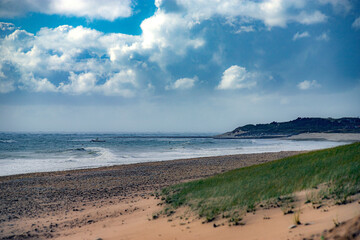Atlantic ocean coastline in oleron island with gorgeous beach ands sky ocean atlantique Ile Oléron france