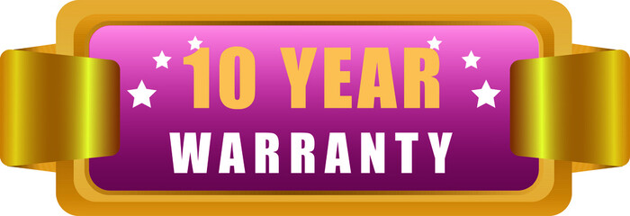 10 Year warranty stamp vector logo images, Warranty vector stock photos, Warranty vector illustration of logo.