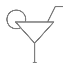 cocktail glass with cocktail icon vector for web and apps
