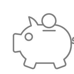 piggy bank with dollar sign icon vector for web and apps