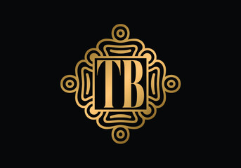 Initial Monogram Letter T B Logo Design Vector Template. T B Letter Logo Design