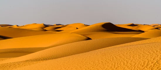 Papier Peint photo Violet pâle Vue imprenable sur le désert du Sahara