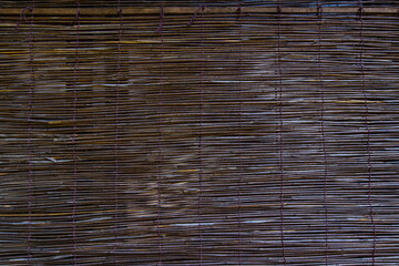 old bamboo scene Tie a row.
