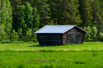 Kalix, Sweden  A typical barn in the Norrbotten region of Sweden.
