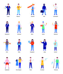 Fototapeta premium Human Avatars Illustrations Vectors Pack 