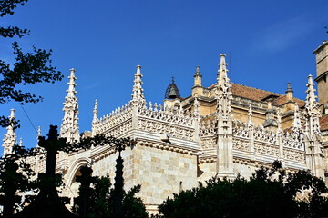 Cathedral of Incarnation in Granada city. Andalusia, Spain.