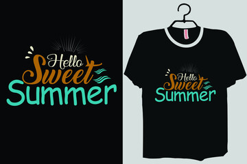 Hello Sweet Summer Shirt, Summer Tshirt, Cute Summer Decor