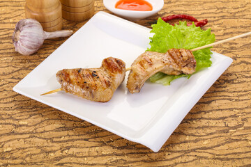 Chicken wings skewer