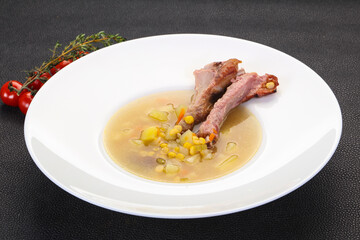 Peas soup with ribs