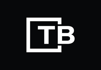 Obraz premium Initial Monogram Letter T B Logo Design Vector Template. T B Letter Logo Design
