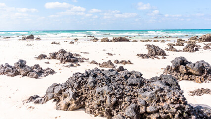 Rough waters of the Atlantic Ocean Corralejo, Fuerteventura