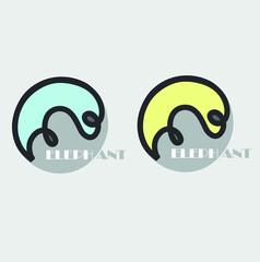 minimalist logo of elephant for business start ups