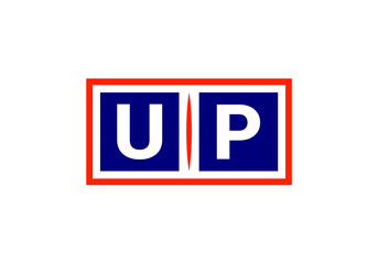 Initial Monogram Letter U P Logo Design Vector Template. UP Letter Logo Design