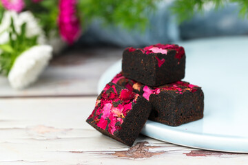 Rose tea and brown sugar.