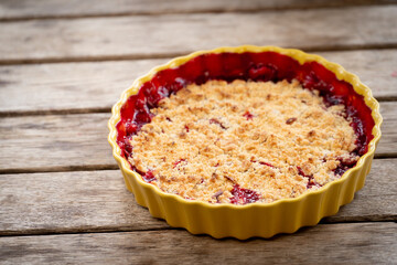 strawberry crumble pie home made