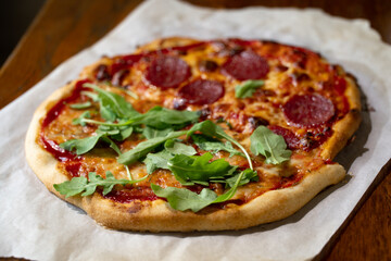 home made pizza Italian cuisine