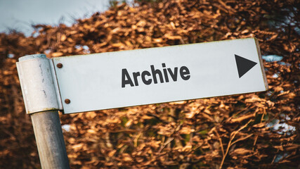 Street Sign to Archive