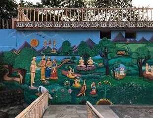 Wall Painting in Pisanhari ki madhiya Jain Temple, Jabalpur