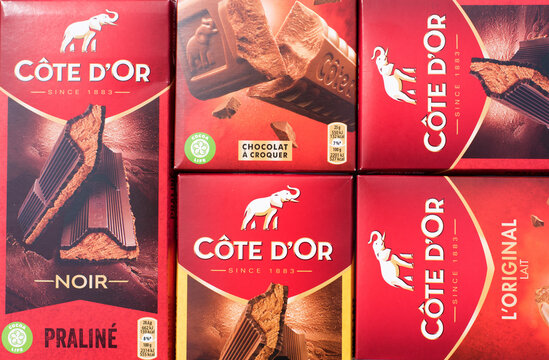 tablettes de chocolat Côte d'Or, France en mai 2020