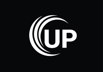 Initial Monogram Letter U P Logo Design Vector Template. UP Letter Logo Design