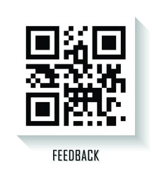 Feedback - Quick Response Code business type background template to promote your customers to send feedback