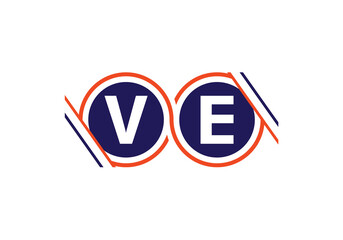 Initial Monogram Letter V E Logo Design Vector Template. V E Letter Logo Design