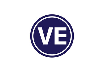 Initial Monogram Letter V E Logo Design Vector Template. V E Letter Logo Design