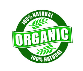Green-white organic label