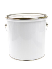 White paint can isolated on white - 358270314