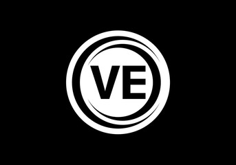 Initial Monogram Letter V E Logo Design Vector Template. V E Letter Logo Design
