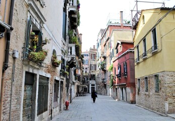 Venice beautiful ancient Italian city old street ancient architecture background
