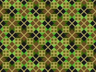Squares in camouflage colors.Seamless pattern
