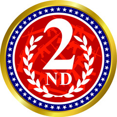 American patriotic badge.Second amendment - U.S. Constitution.Vector Illustration