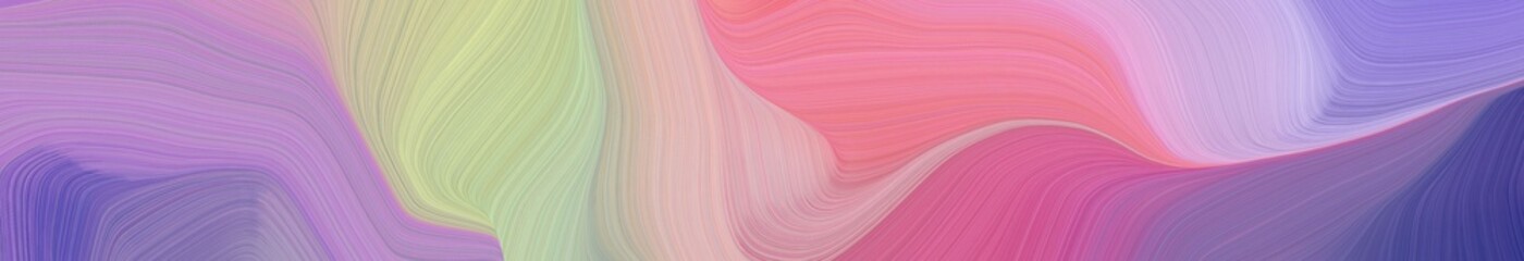 Fototapeta premium wide colored background banner with pastel purple, pastel violet and ash gray color. smooth swirl waves background illustration
