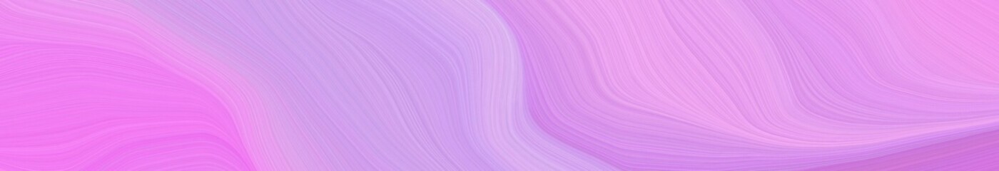 Obraz premium wide colored banner with waves. contemporary waves design with plum, violet and orchid color