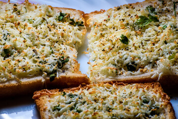 Home made garlic breads . Delicious