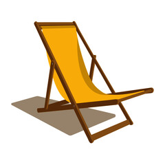 beach chair isolated on white