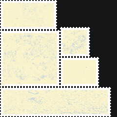 Obraz premium Postage stamps in grunge style. Set of textured postmarks . vector collection of vintage post marks.