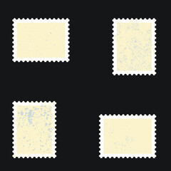 Postage stamps in grunge style. Set of textured postmarks . vector collection of vintage post marks.