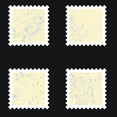 Postage stamps in grunge style. Set of textured postmarks . vector collection of vintage post marks.
