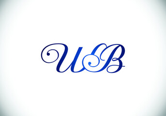 Initial Monogram Letter W B Logo Design Vector Template. WB Letter Logo Design