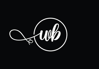 Initial Monogram Letter W B Logo Design Vector Template. WB Letter Logo Design